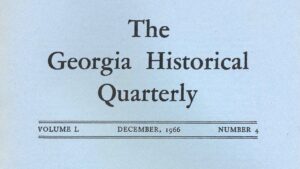 Georgia Historical Quarterly