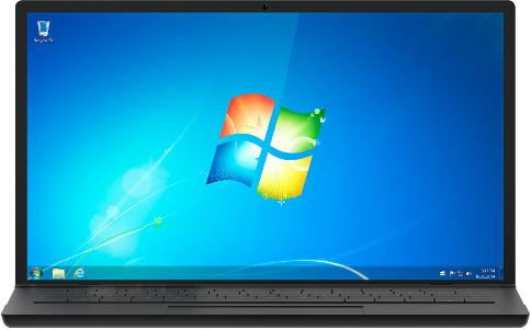 Windows 7 on a laptop