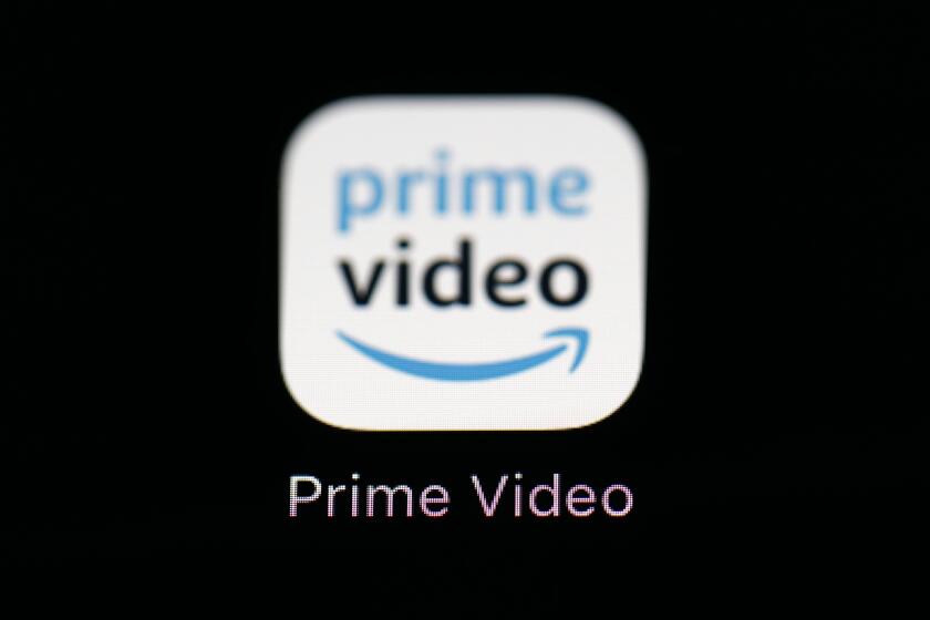 The Prime Video logo on a black screen