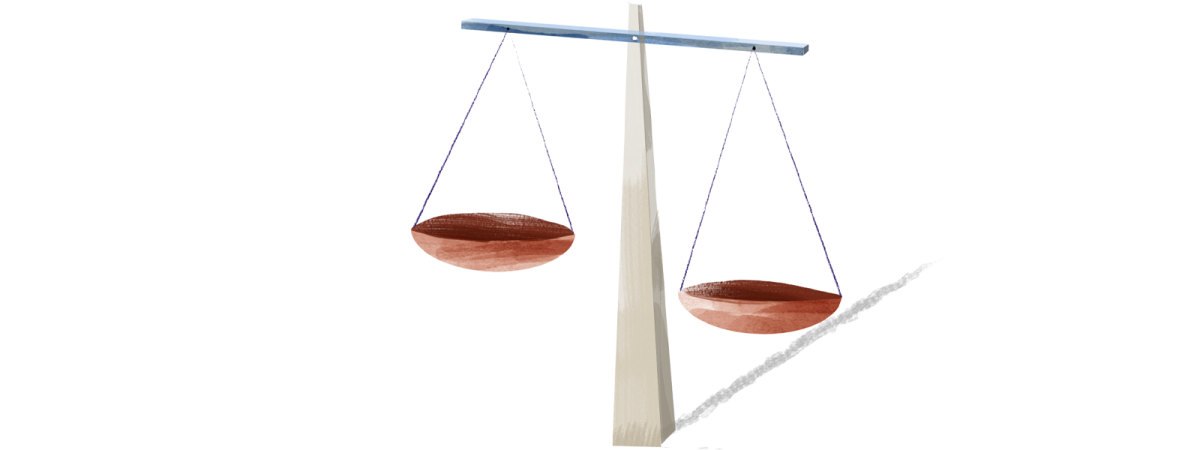 Illustration of the scales of justice