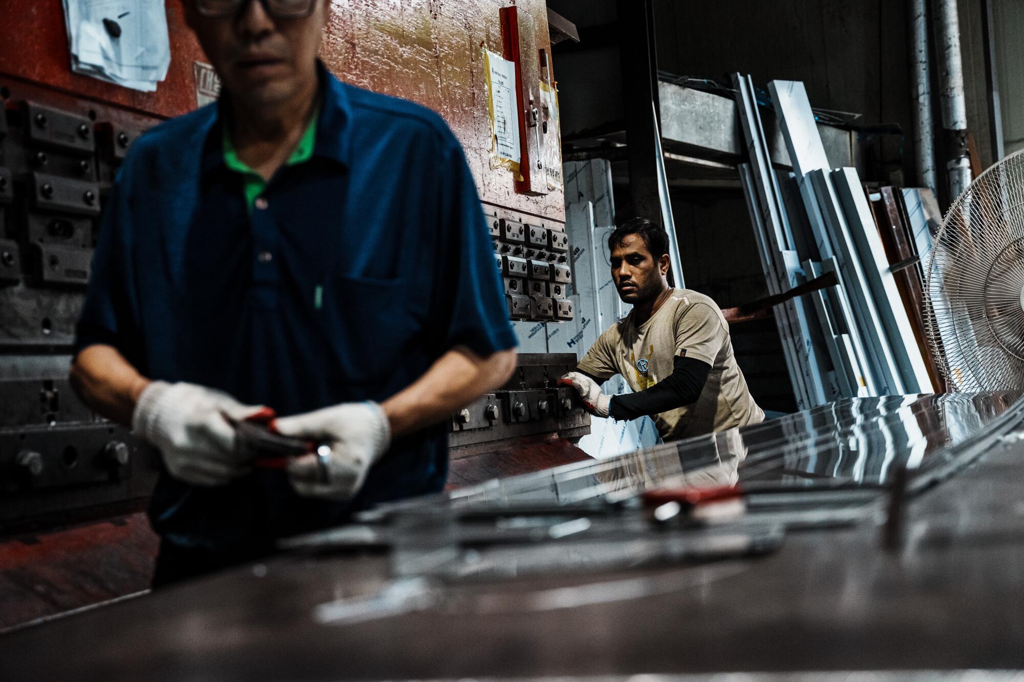 Workers in a factory 