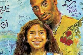 Portrait illustration of Kobe and Gianna Bryant.