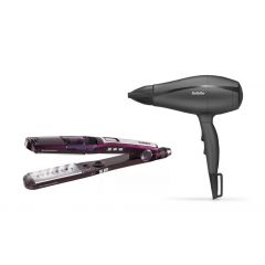 Babyliss Hair Dryer 2000 Watt and Steam Hair Straightener 230 Degrees 5910E