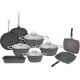 Saflon Granite Cookware Set 12 Pcs Gray SA-12GR