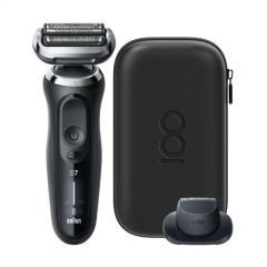 Braun Series 7 Beard & Hair Trimmer Pro display Rechargeable Wet and Dry Washable Black MBS7