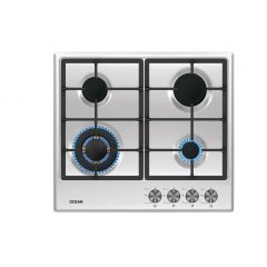 Ocean Gas Built-In Hob 4 Burner 60 cm Cast Iron Stainless OGHF64IPROSV