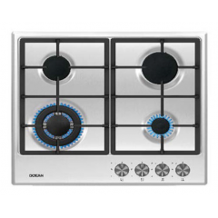 Ocean Gas Built-In Hob 4 Burner 60 cm Cast Iron Stainless OGH64IPRO