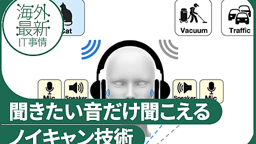 【これは欲しい】聞きたくない音を遮断し、聞きたい音だけ聞こえるノイキャン技術「Semantic Hearing」。ワシントン大とMicrosoftが開発