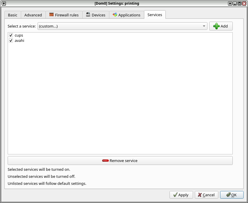 printing キューブにおいて cups と avahi のサービスが使えるようになった
