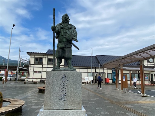 沼田駅前の天狗