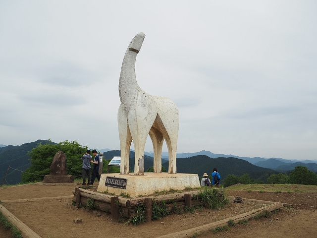 陣馬山の象徴の白馬