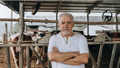 Farmer in a farm setting