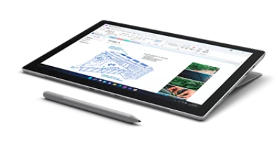 Surface Pro 7+ in Pen Mode with Surface Slim Pen