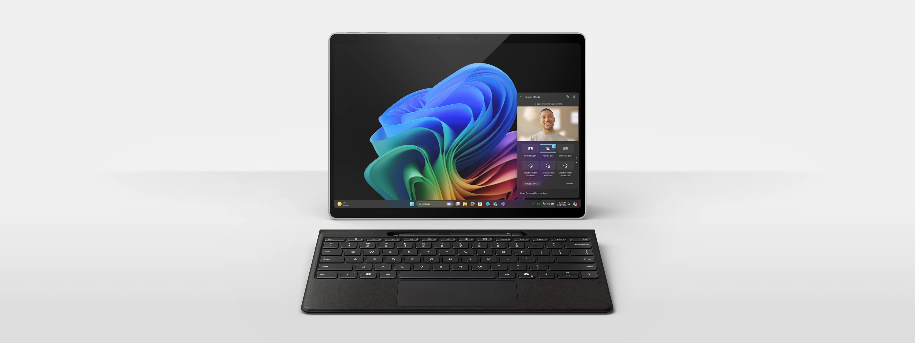 Obrázek zařízení Surface Pro využívající kameru