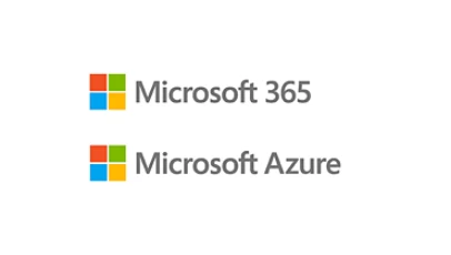 Microsoft 365 and Microsoft Azure logos.