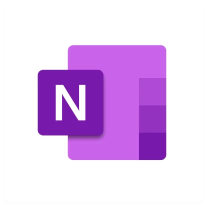 Microsoft OneNote のアイコン。