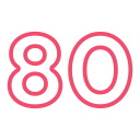 80人