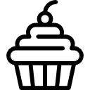 cupcake mit kirsche