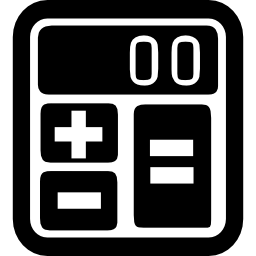 Calculator with big buttons icon