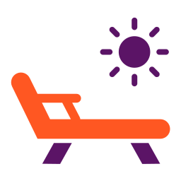 Beach chair icon