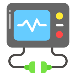 monitor ecg icona