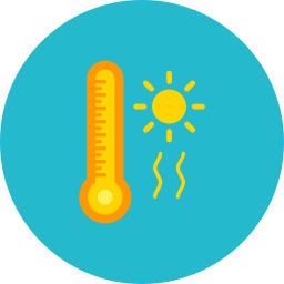 Hot temperature icon