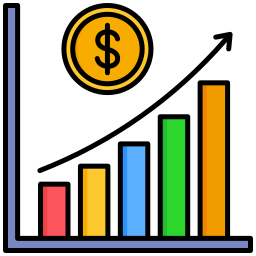 crescita del profitto icona