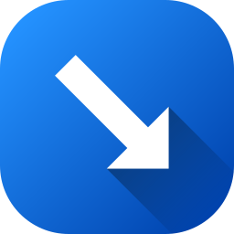 Down right arrow icon