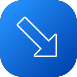 Down right arrow icon