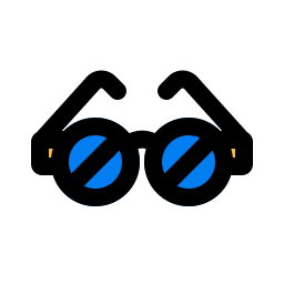 Round glasses icon