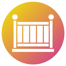 Baby crib icon