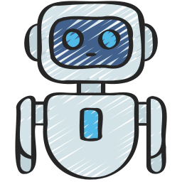 Robot assistant icon