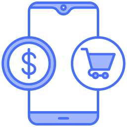 Mobile shopping icon