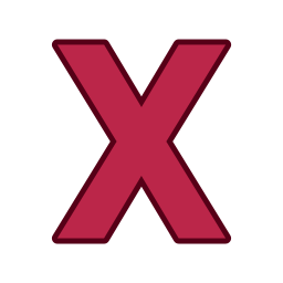 Letter x icon