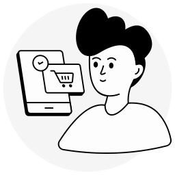 Mobile shopping icon