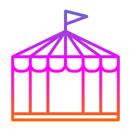 Circus tent icon