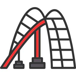 montagnes russes Icône