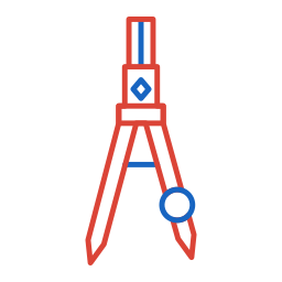 boussole de dessin Icône