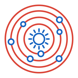 système solaire Icône