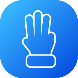 Three fingers icon