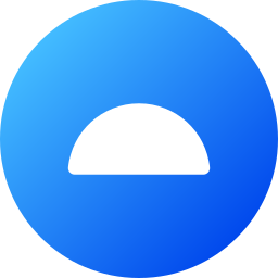 Half circle icon