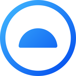 Half circle icon