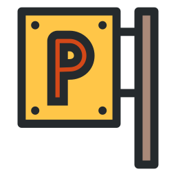 Parking sign icon