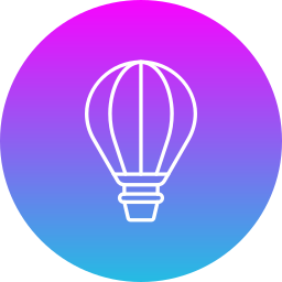 Hot air balloon icon