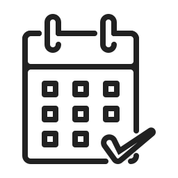 data del calendario icona