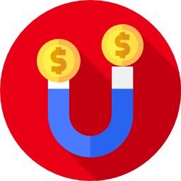 Money magnet icon