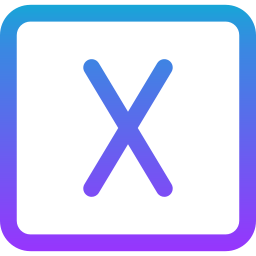 Letter x icon