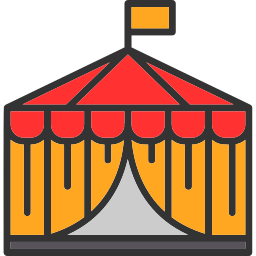 tenda da circo icona