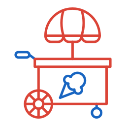 Ice cream cart icon