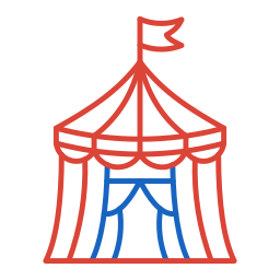 Circus tent icon